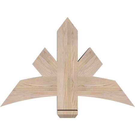 Ekena Millwork Alberta Smooth Timber Gable Bracket, Douglas Fir, 36"W x 24"H x 5 1/2"D x 5 1/2"F, 16/12 Pitch GBW036X24X0606ALB00SDF